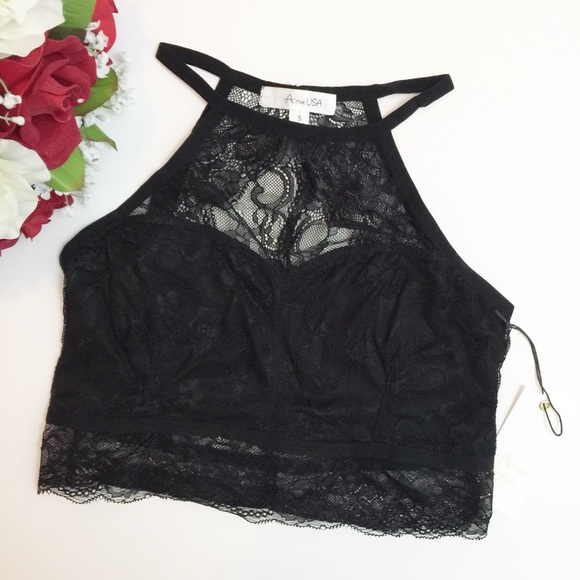 NWT Medium Bralette Top Black Lace - Picture 4 of 6